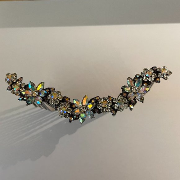 Swarovski Crystal Flower Cluster Hair Comb
